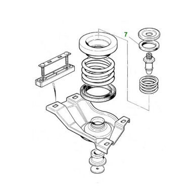RUBBER SPRING SEAT FOR SMALL TRANSMISSION MOUNT SPRING CCC5849